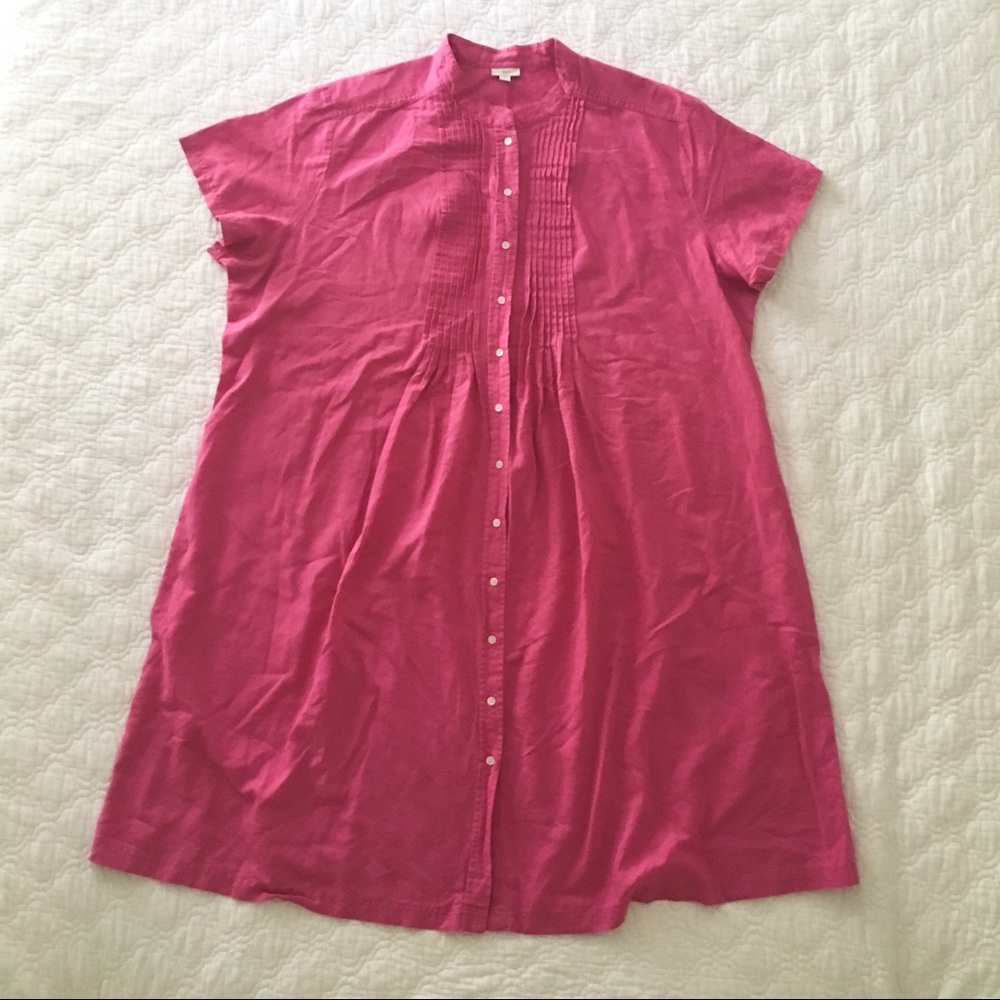 J. Jill Pink Linen Blend Sheath Dress